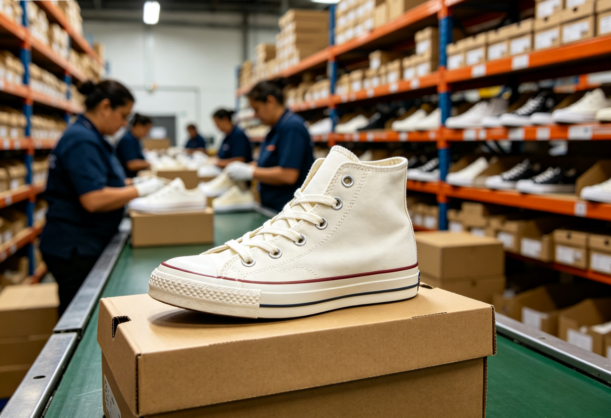 High Top Canvas Shoes Bulk Stock
